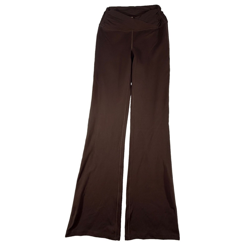 Gilly Hicks Leggings Women's Sz M‎ Long Brown Recharge Boot Ruched Sides